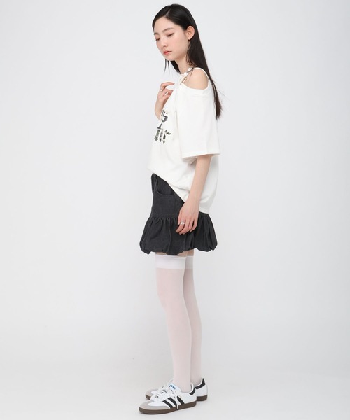 3.3 Field Trip （3.3フィールドトリップ）の「3.3 Field Trip／ベルト付き半袖プルオーバー（Tシャツ/カットソー・レディース・チャコール/ホワイト/グレー/ネイビー/その他2/その他1・FREE）」の14枚目の写真