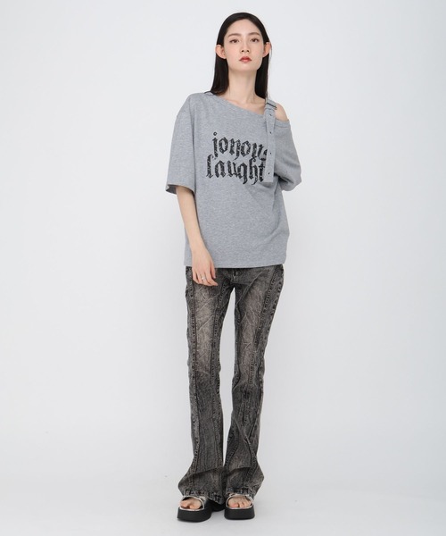 3.3 Field Trip （3.3フィールドトリップ）の「3.3 Field Trip／ベルト付き半袖プルオーバー（Tシャツ/カットソー・レディース・チャコール/ホワイト/グレー/ネイビー/その他2/その他1・FREE）」の19枚目の写真