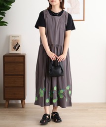 EMAGO 柑橘刺繍ジャンパースカート