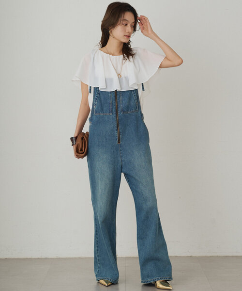 ブラウス シャツ 「気映え/二の腕カバー」フリルオフショル2WAYブラウス レディース Loungedress ブラウス シャツ 「気映え/二の腕カバー」フリル