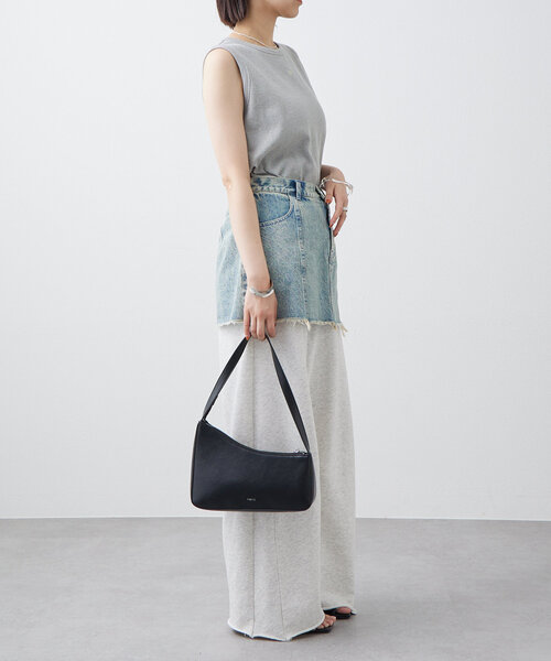 mystic（ミスティック）の「テレコスリーブレスT（Tシャツ/カットソー・レディース・アイボリー/グレー/ネイビー/イエロー/ブラック・FREE）」の12枚目の写真