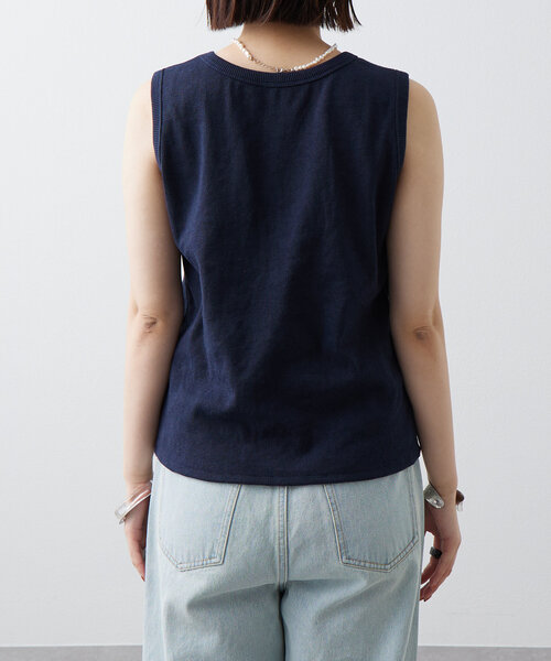 mystic（ミスティック）の「テレコスリーブレスT（Tシャツ/カットソー・レディース・アイボリー/グレー/ネイビー/イエロー/ブラック・FREE）」の20枚目の写真