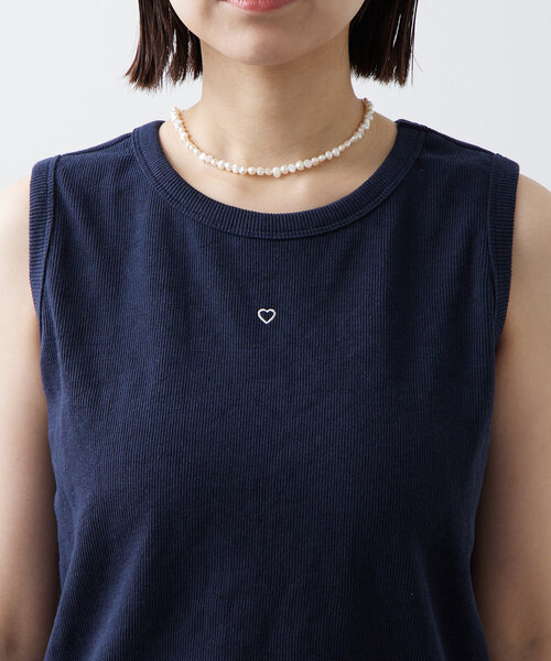 mystic（ミスティック）の「テレコスリーブレスT（Tシャツ/カットソー・レディース・アイボリー/グレー/ネイビー/イエロー/ブラック・FREE）」の21枚目の写真