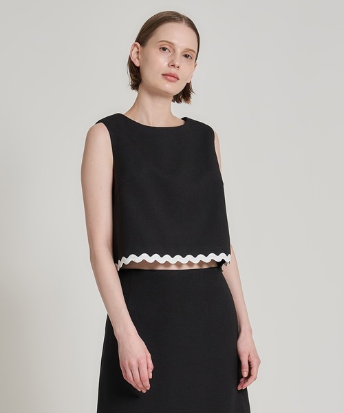 ESTNATION エストネーション オフショルダーブラウス ブラック COLUMN / オフショルダーカットソー｜ESTNATION ONLINE STORE