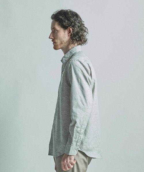 MEN'S BIGI（メンズビギ）の「【LIBERTY/リバティ】フラワージャガード 長袖シャツ（シャツ/ブラウス・メンズ・ライトグレー/グリーン/チャコールグレー・02/01/04/03）」の5枚目の写真