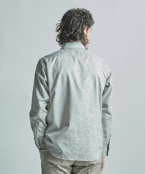 MEN'S BIGI（メンズビギ）の「【LIBERTY/リバティ】フラワージャガード 長袖シャツ（シャツ/ブラウス・メンズ・ライトグレー/グリーン/チャコールグレー・02/01/04/03）」の6枚目の写真