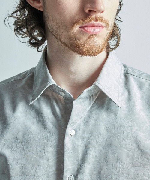 MEN'S BIGI（メンズビギ）の「【LIBERTY/リバティ】フラワージャガード 長袖シャツ（シャツ/ブラウス・メンズ・ライトグレー/グリーン/チャコールグレー・02/01/04/03）」の7枚目の写真