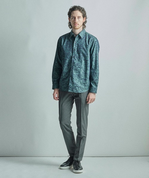 MEN'S BIGI（メンズビギ）の「【LIBERTY/リバティ】フラワージャガード 長袖シャツ（シャツ/ブラウス・メンズ・ライトグレー/グリーン/チャコールグレー・02/01/04/03）」の12枚目の写真