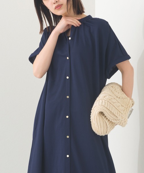 シャツワンピース　最終値下げ セール】【SETUP7】Long Shirt One-piece ロングシャツ