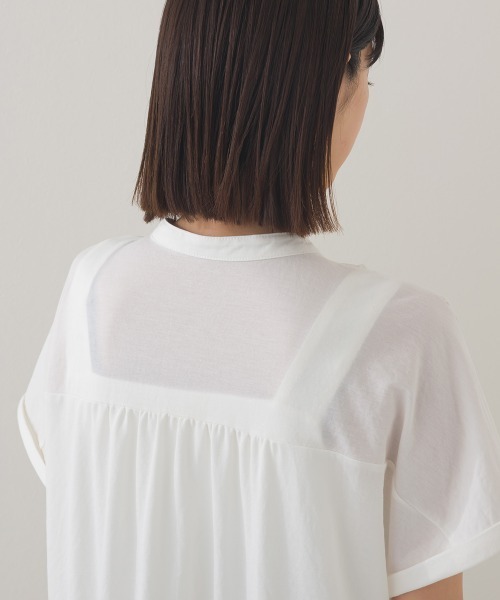 OMNES（オムネス）の「接触冷感前開きシャツワンピース（シャツワンピース・レディース・ブラック/オフホワイト/グレー/ダークグリーン/ネイビー/イエロー・FREE）」の11枚目の写真