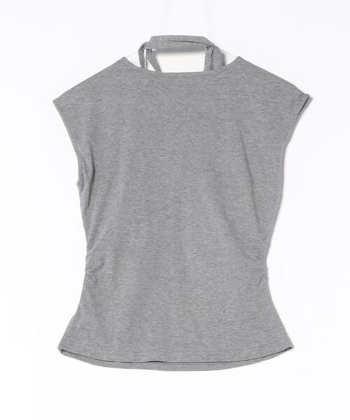 Lace Ladies(レースレディース)の「フロント ツイスト Vネック チョーカー付き カットソー(Tシャツ/カットソー・レディース・ブルー/グレー/ブラック/ホワイト・FREE)」の15枚目の写真