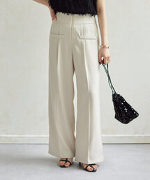 ウエストジップタックパンツ