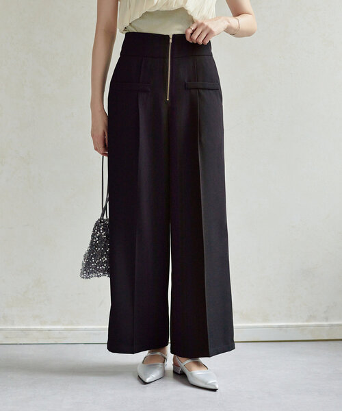 Thevon（ゼボン）の「ウエストジップタックパンツ（その他パンツ・レディース・アイボリー/グレー/ブラック・M/PM）」の2枚目の写真