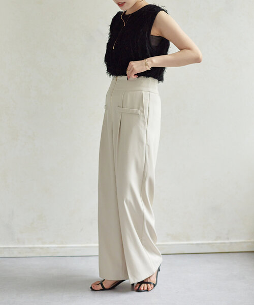 Thevon（ゼボン）の「ウエストジップタックパンツ（その他パンツ・レディース・アイボリー/グレー/ブラック・M/PM）」の22枚目の写真