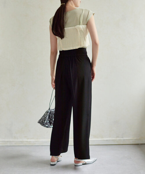 Thevon（ゼボン）の「ウエストジップタックパンツ（その他パンツ・レディース・アイボリー/グレー/ブラック・M/PM）」の13枚目の写真