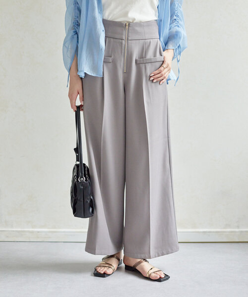 Thevon（ゼボン）の「ウエストジップタックパンツ（その他パンツ・レディース・アイボリー/グレー/ブラック・M/PM）」の12枚目の写真