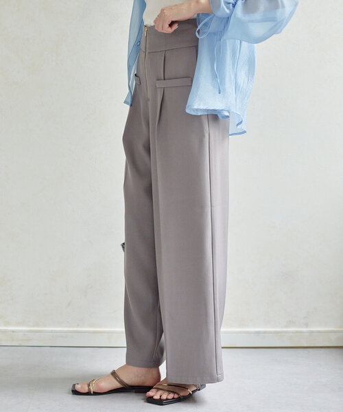 Thevon（ゼボン）の「ウエストジップタックパンツ（その他パンツ・レディース・アイボリー/グレー/ブラック・M/PM）」の11枚目の写真