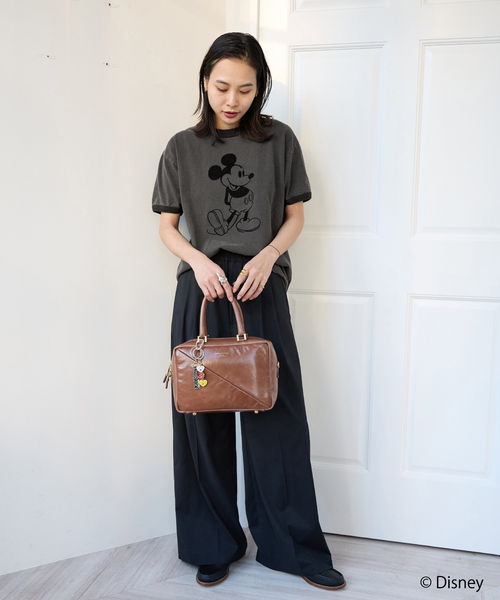 JOURNAL STANDARD（ジャーナルスタンダード）の「《追加2》MICKEY / リンガーTシャツ（Tシャツ/カットソー・レディース・ブラック系その他/ブルー系その他・FREE）」の3枚目の写真
