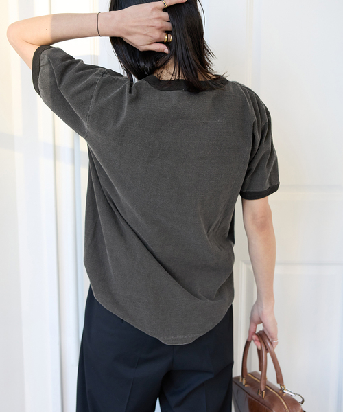 JOURNAL STANDARD（ジャーナルスタンダード）の「《追加2》MICKEY / リンガーTシャツ（Tシャツ/カットソー・レディース・ブラック系その他/ブルー系その他・FREE）」の6枚目の写真