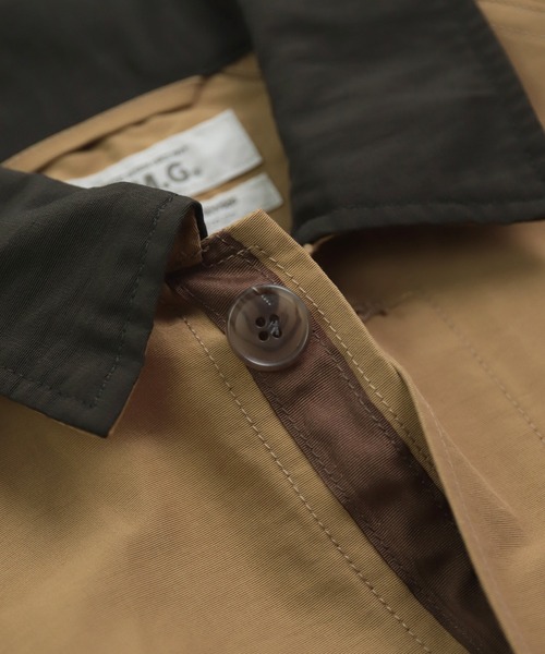 D.M.G.（ドミンゴ）の「[D.M.G / ディーエムジー] 64クロス オーバーシティコート（ステンカラーコート・レディース・ベージュ/ブラック・2）」の20枚目の写真