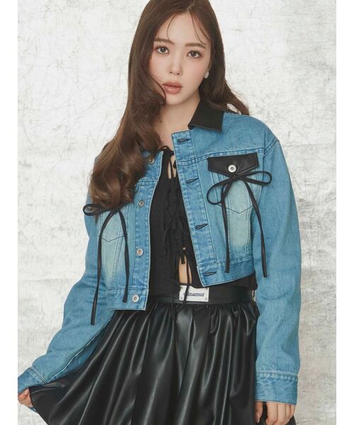 CALNAMUR（カルナムール）の「2WAYリボンラメニット（ニット/セーター・レディース・ピンク/レッド/ブラック・FREE）」の8枚目の写真