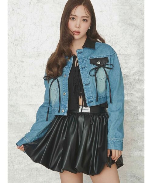 CALNAMUR（カルナムール）の「2WAYリボンラメニット（ニット/セーター・レディース・ピンク/レッド/ブラック・FREE）」の10枚目の写真