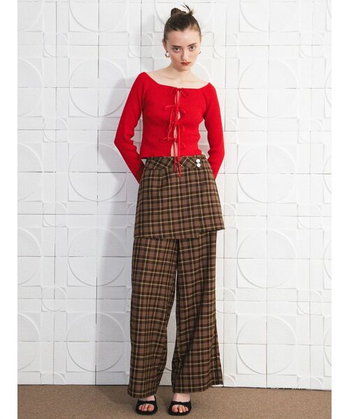 CALNAMUR（カルナムール）の「2WAYリボンラメニット（ニット/セーター・レディース・ピンク/レッド/ブラック・FREE）」の14枚目の写真