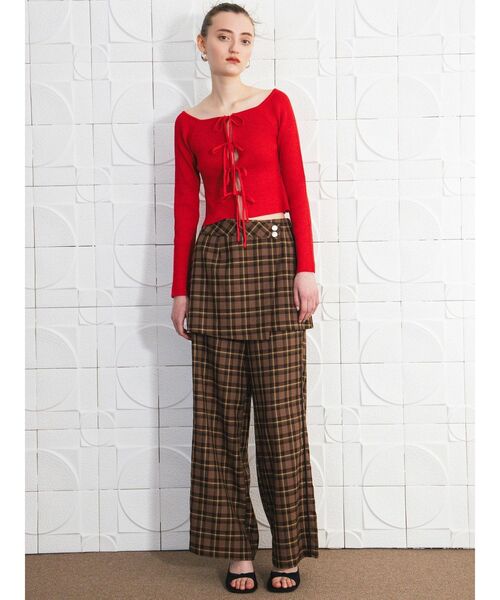 CALNAMUR（カルナムール）の「2WAYリボンラメニット（ニット/セーター・レディース・ピンク/レッド/ブラック・FREE）」の15枚目の写真