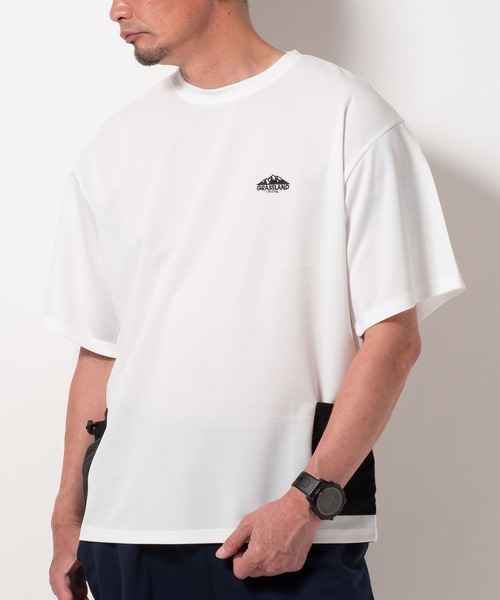 BAYBLO(ベイブロ)の「(SA) 梨地 ナイロンポケット 半袖 Tシャツ(Tシャツ/カットソー・メンズ・ホワイト/レディッシュグレー/ベージュ/ブラック・M/L/LL)」の11枚目の写真