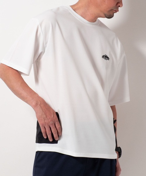 BAYBLO(ベイブロ)の「(SA) 梨地 ナイロンポケット 半袖 Tシャツ(Tシャツ/カットソー・メンズ・ホワイト/レディッシュグレー/ベージュ/ブラック・M/L/LL)」の12枚目の写真