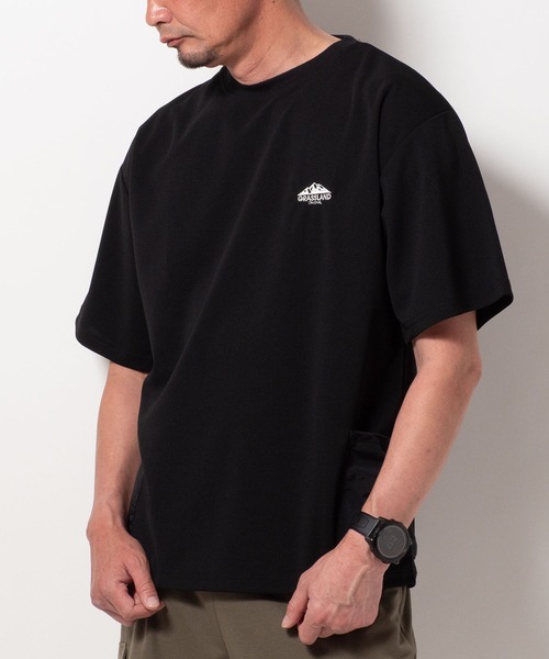 BAYBLO(ベイブロ)の「(SA) 梨地 ナイロンポケット 半袖 Tシャツ(Tシャツ/カットソー・メンズ・ホワイト/レディッシュグレー/ベージュ/ブラック・M/L/LL)」の17枚目の写真