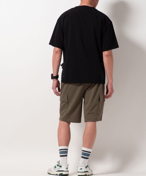 BAYBLO(ベイブロ)の「(SA) 梨地 ナイロンポケット 半袖 Tシャツ(Tシャツ/カットソー・メンズ・ホワイト/レディッシュグレー/ベージュ/ブラック・M/L/LL)」の20枚目の写真