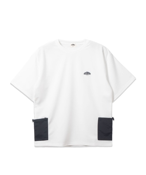 BAYBLO(ベイブロ)の「(SA) 梨地 ナイロンポケット 半袖 Tシャツ(Tシャツ/カットソー・メンズ・ホワイト/レディッシュグレー/ベージュ/ブラック・M/L/LL)」の6枚目の写真