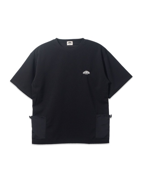 BAYBLO(ベイブロ)の「(SA) 梨地 ナイロンポケット 半袖 Tシャツ(Tシャツ/カットソー・メンズ・ホワイト/レディッシュグレー/ベージュ/ブラック・M/L/LL)」の7枚目の写真