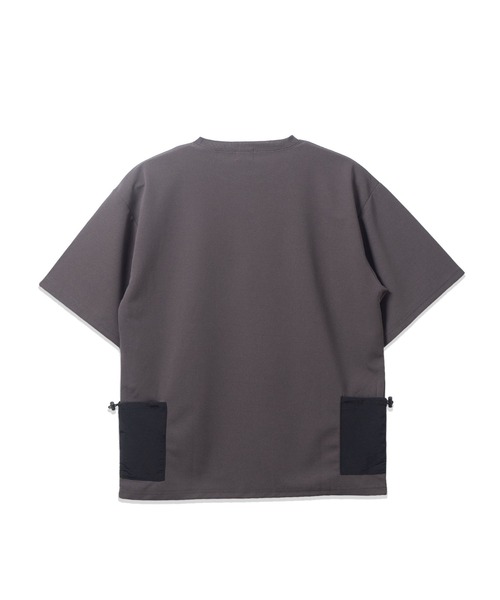BAYBLO(ベイブロ)の「(SA) 梨地 ナイロンポケット 半袖 Tシャツ(Tシャツ/カットソー・メンズ・ホワイト/レディッシュグレー/ベージュ/ブラック・M/L/LL)」の10枚目の写真