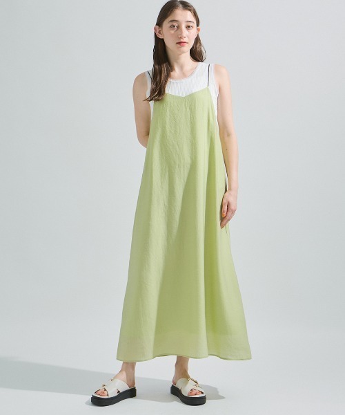 ketty（ケティ）の「ラフィーネクロスキャミワンピース≪手洗い可能≫（ワンピース・レディース・レッド/チャコールグレー/グリーン・M）」の3枚目の写真