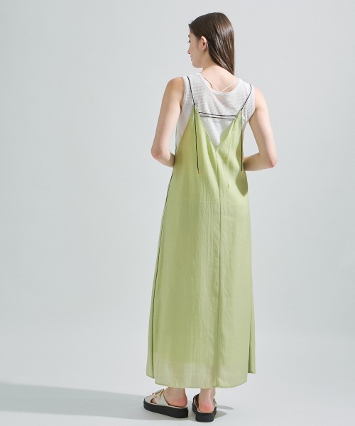 ketty（ケティ）の「ラフィーネクロスキャミワンピース≪手洗い可能≫（ワンピース・レディース・レッド/チャコールグレー/グリーン・M）」の8枚目の写真