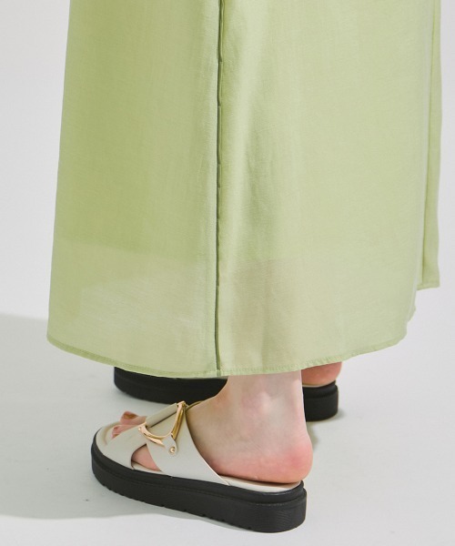 ketty（ケティ）の「ラフィーネクロスキャミワンピース≪手洗い可能≫（ワンピース・レディース・レッド/チャコールグレー/グリーン・M）」の6枚目の写真