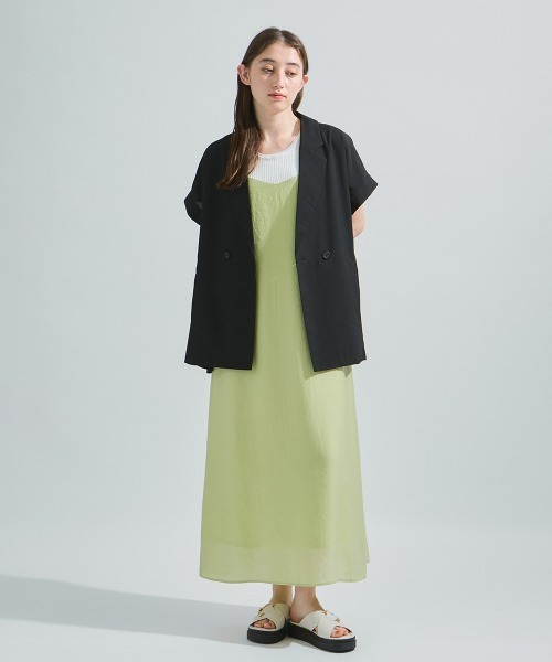 ketty（ケティ）の「ラフィーネクロスキャミワンピース≪手洗い可能≫（ワンピース・レディース・レッド/チャコールグレー/グリーン・M）」の4枚目の写真