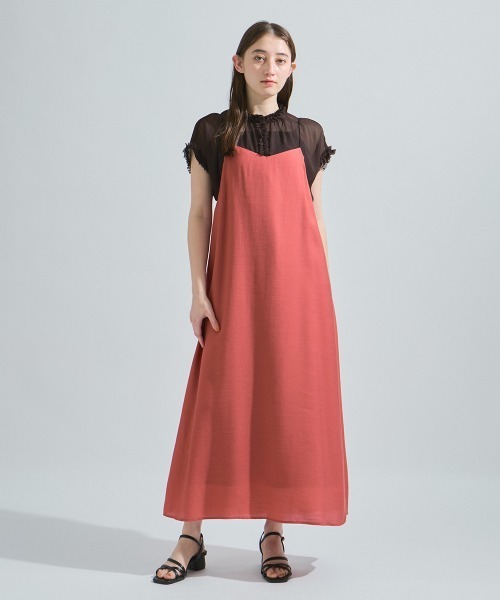 ketty（ケティ）の「ラフィーネクロスキャミワンピース≪手洗い可能≫（ワンピース・レディース・レッド/チャコールグレー/グリーン・M）」の17枚目の写真