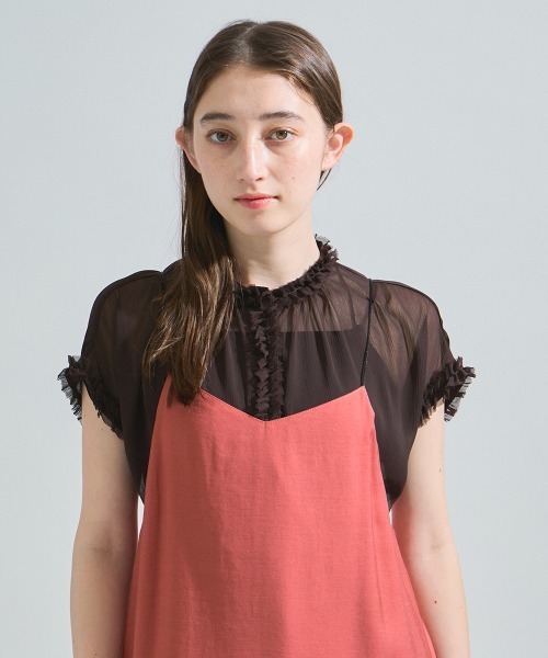 ketty（ケティ）の「ラフィーネクロスキャミワンピース≪手洗い可能≫（ワンピース・レディース・レッド/チャコールグレー/グリーン・M）」の20枚目の写真