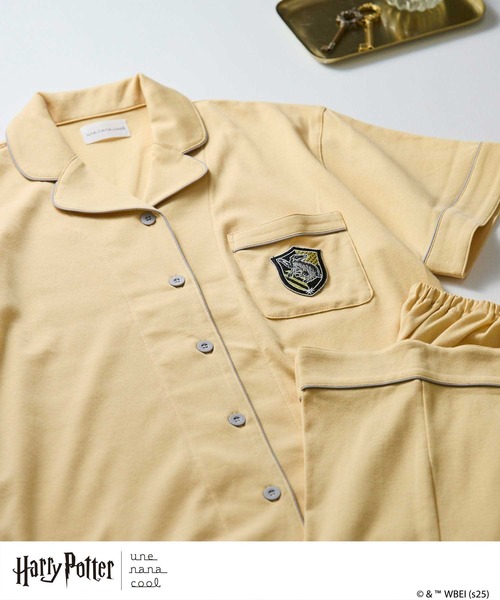 une nana cool（ウンナナクール）の「【ハリー・ポッターコラボ】Harry Potter × une nana cool 【綿100%】開襟半袖パジャマ（ルームウェア/パジャマ・レディース・レッド/イエロー/グリーン/ブルー・M/L）」の3枚目の写真