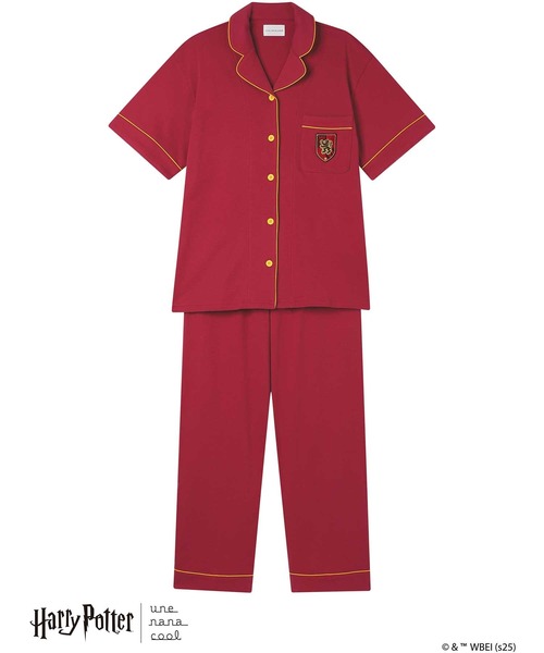 une nana cool（ウンナナクール）の「【ハリー・ポッターコラボ】Harry Potter × une nana cool 【綿100%】開襟半袖パジャマ（ルームウェア/パジャマ・レディース・レッド/イエロー/グリーン/ブルー・M/L）」の11枚目の写真