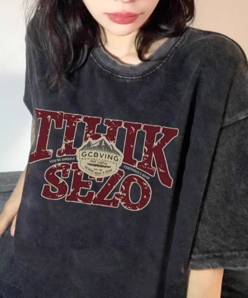 SHEPP(シープ)の「ピグメント プリントロゴ ビッグ Tシャツ(Tシャツ/カットソー・メンズ・ブラック・M/L/XL)」の2枚目の写真