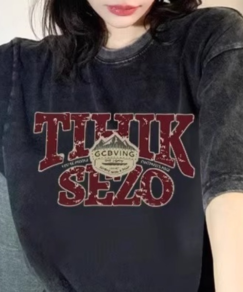SHEPP(シープ)の「ピグメント プリントロゴ ビッグ Tシャツ(Tシャツ/カットソー・メンズ・ブラック・M/L/XL)」の3枚目の写真