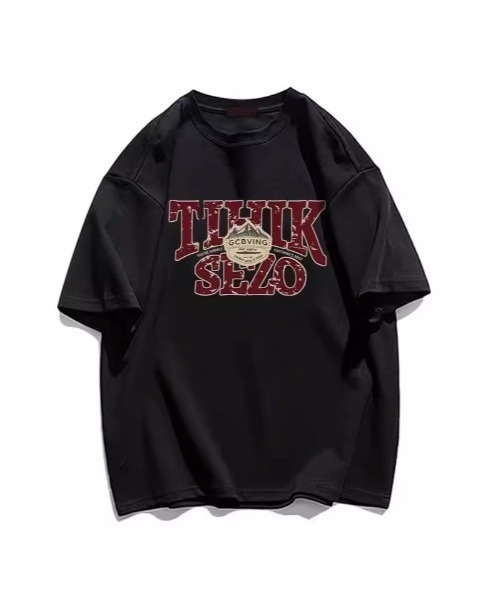 SHEPP(シープ)の「ピグメント プリントロゴ ビッグ Tシャツ(Tシャツ/カットソー・メンズ・ブラック・M/L/XL)」の7枚目の写真