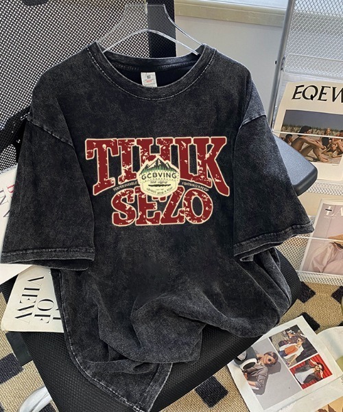 SHEPP(シープ)の「ピグメント プリントロゴ ビッグ Tシャツ(Tシャツ/カットソー・メンズ・ブラック・M/L/XL)」の4枚目の写真