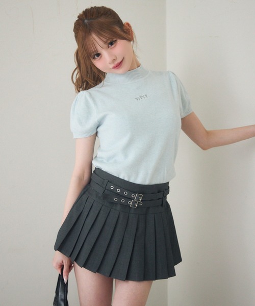 一目惚れ【boohoo】オープンステッチ ニット 半袖Tシャツ ダイヤ柄半袖ニット | PROPORTION BODY DRESSING