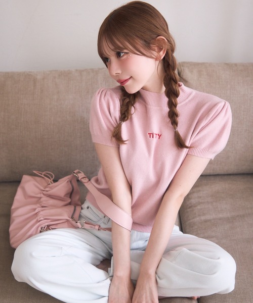 お値下げ　タグ付き新品　リネン100% ピンク 半袖ニット S トゥモローランド 23区 サマーニット リネン 100% サーモンピンク uネック 半袖