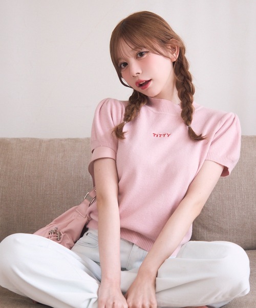 一目惚れ【boohoo】オープンステッチ ニット 半袖Tシャツ ワンフォークロージング 1111clothing ◇STARTER 裾ニットテープ